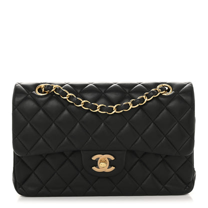 Chanel Lambskin Quilted Small Double Flap Black 1 of 12