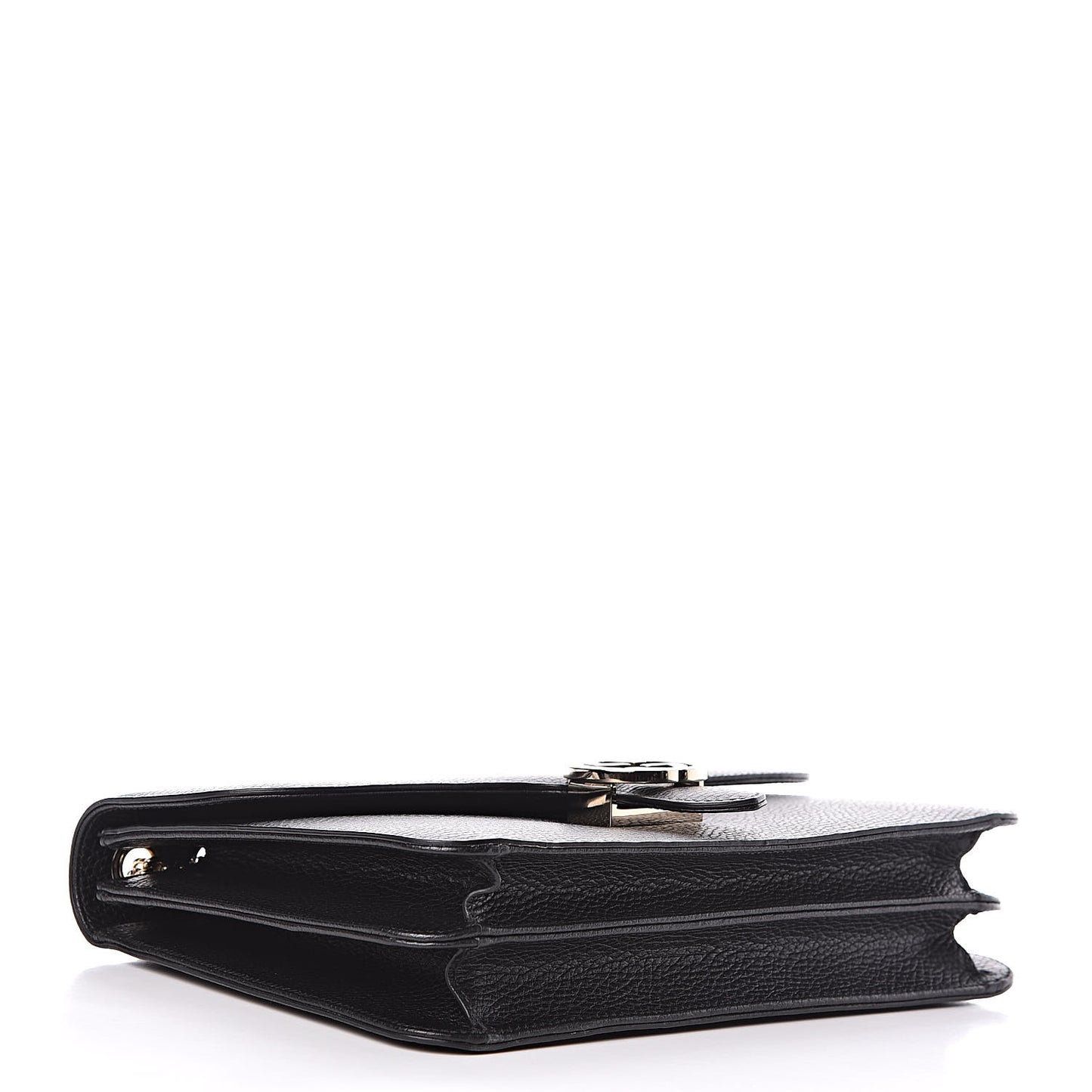 Dollar Calfskin Interlocking G Shoulder Bag Black