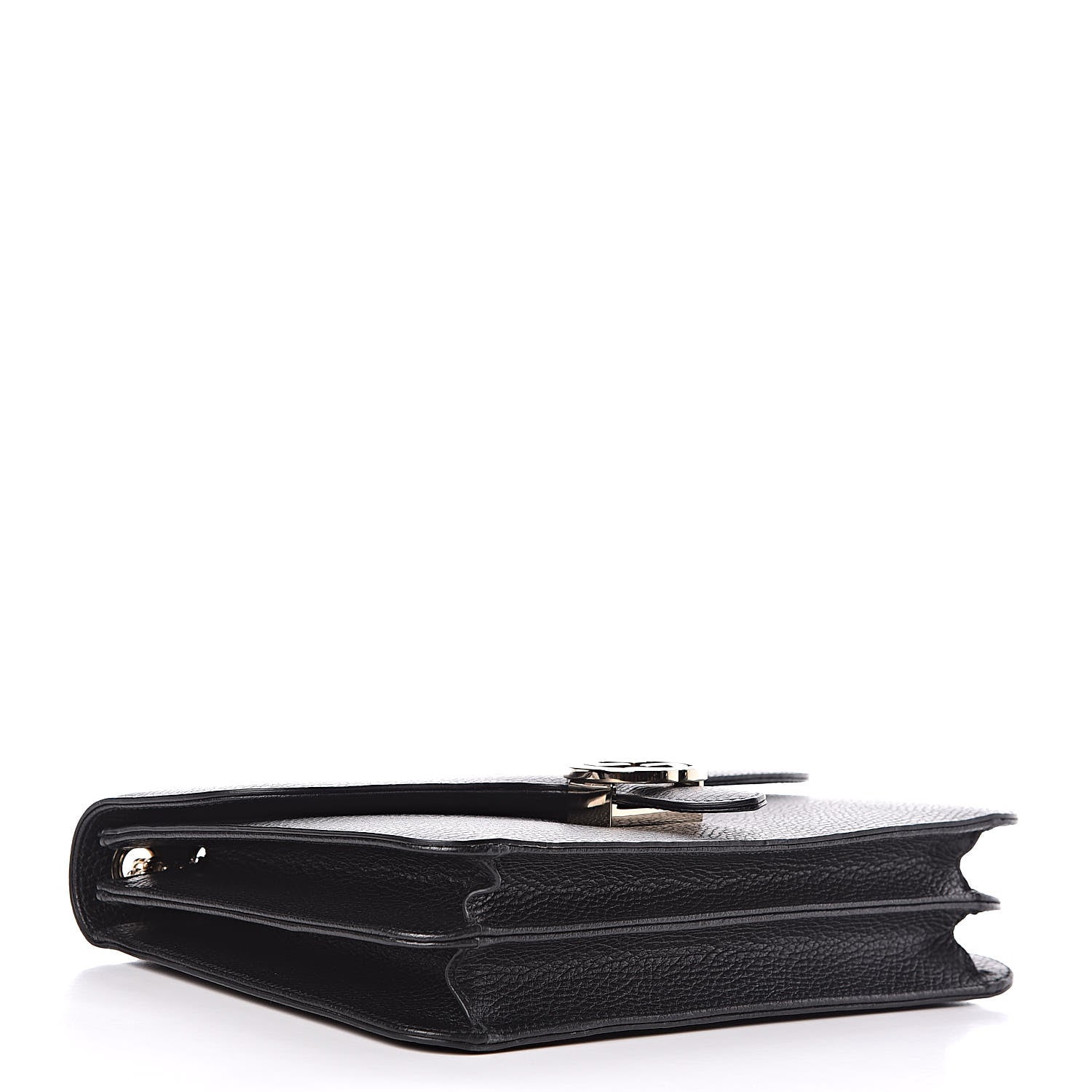 Gucci Dollar Calfskin Interlocking G Shoulder Bag Black 4 of 11