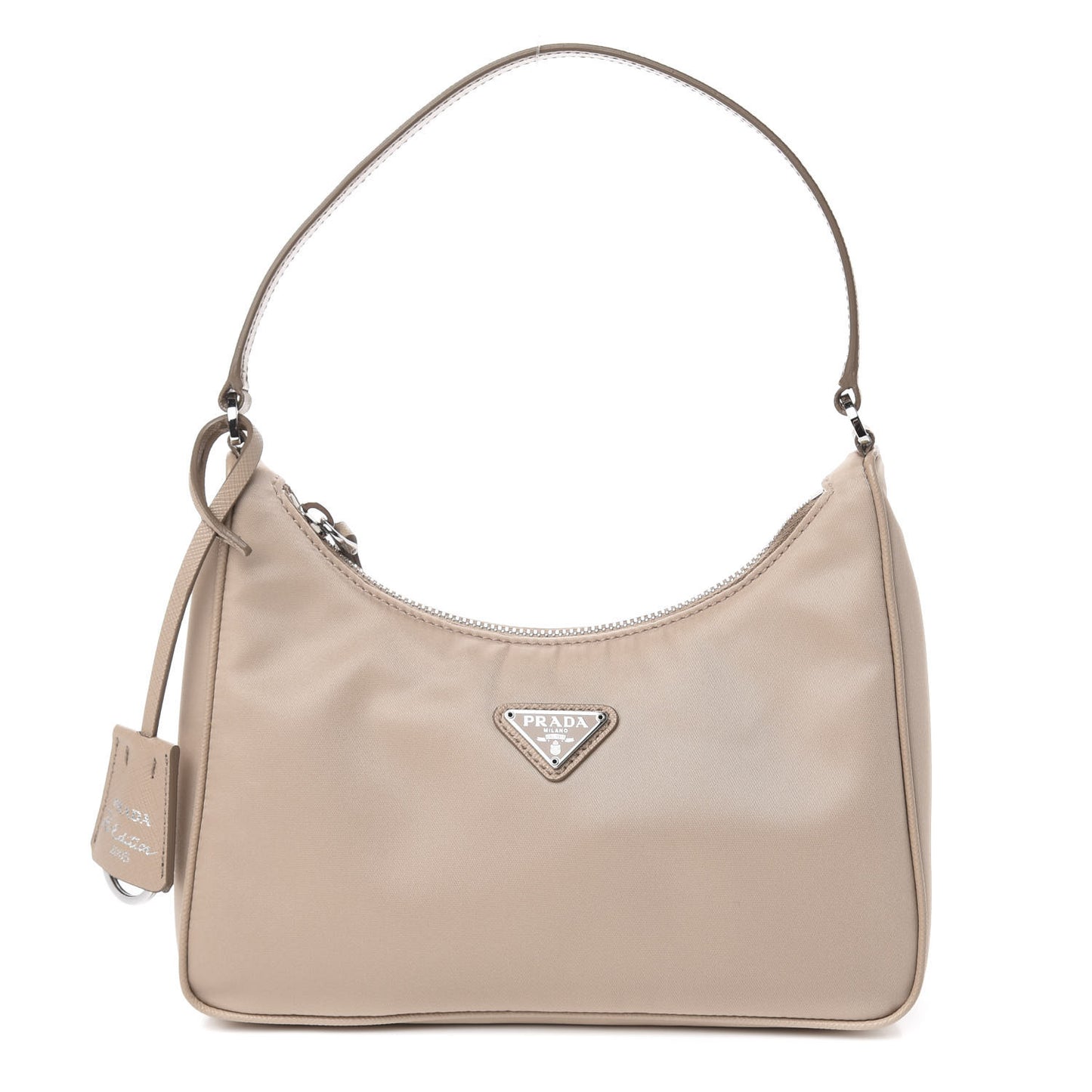Re-Nylon Saffiano Mini Re-Edition 2005 Bag Cammeo