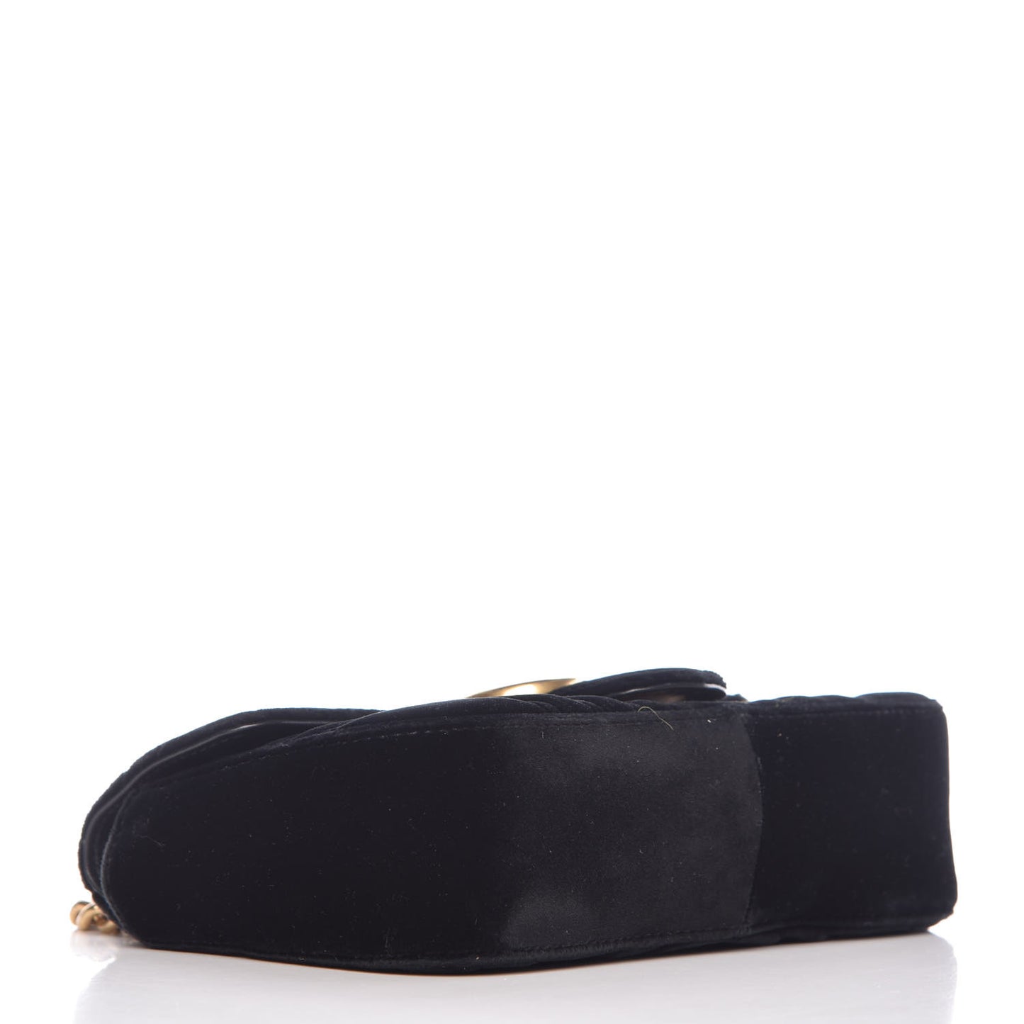 Velvet Matelasse Mini GG Marmont Shoulder Bag Black