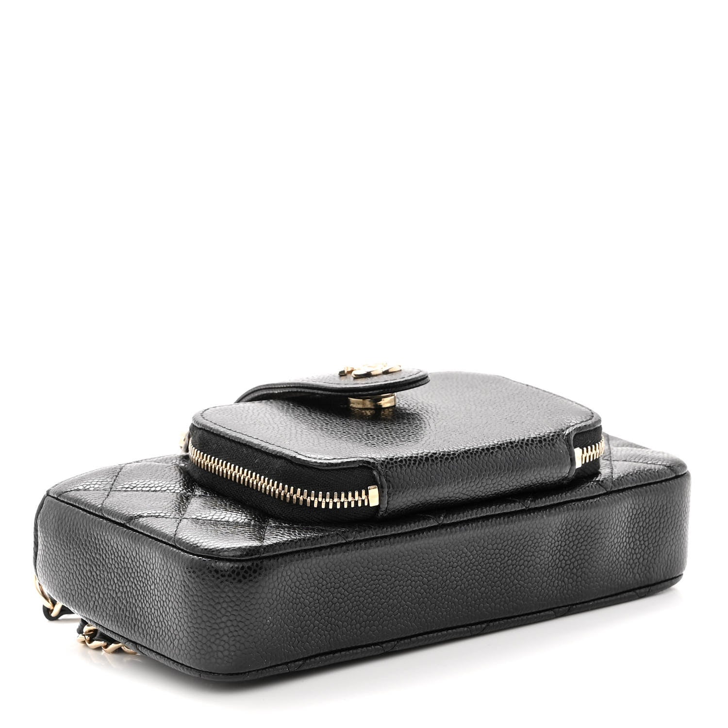Chanel Caviar Quilted Business Affinity Phone Holder With Chain Black 4 of 11
