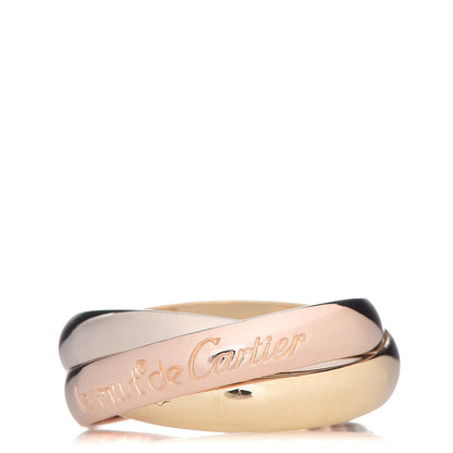 Cartier 18K Pink Yellow White Gold Classic Les Must De Trinity Ring 50 5.25 1 of 4