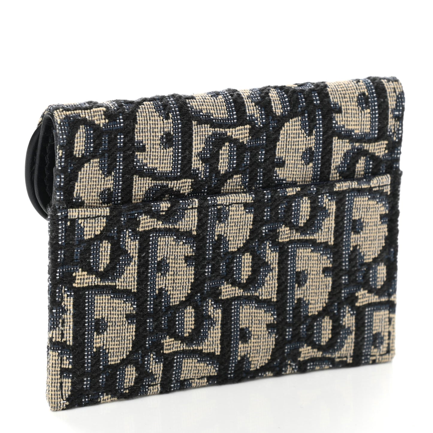 Oblique Saddle Card Holder Blue