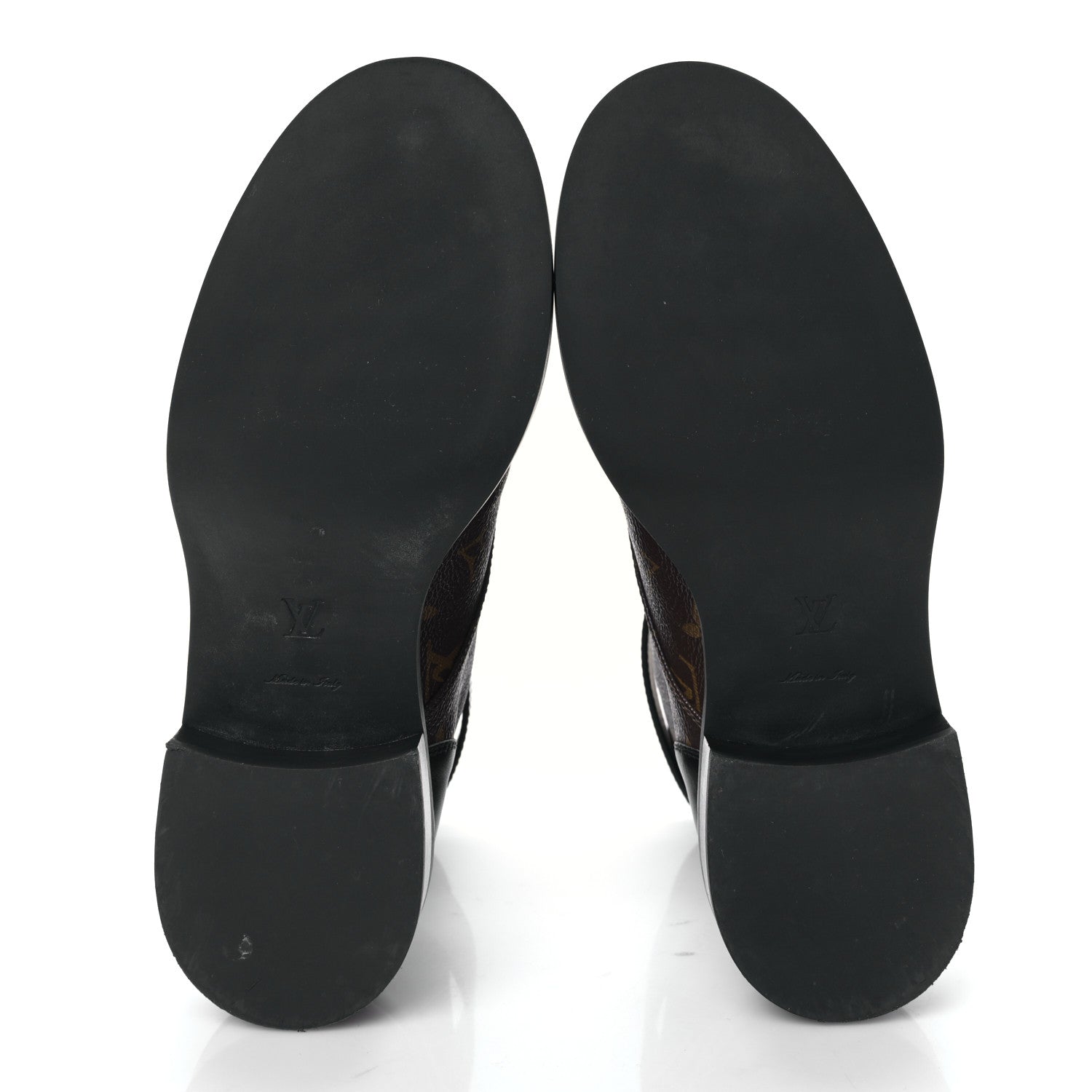 Louis Vuitton Calfskin Monogram Wonderland Flat Ranger Boots 39 Black 5 of 8