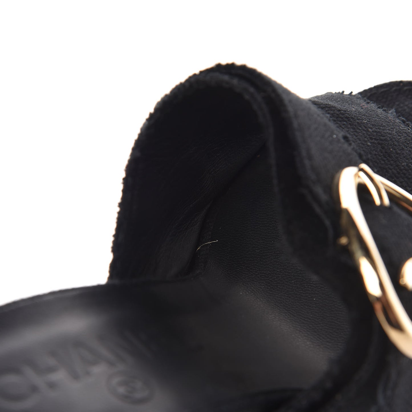 Canvas Heart CC Wedge Sandals 37 Black