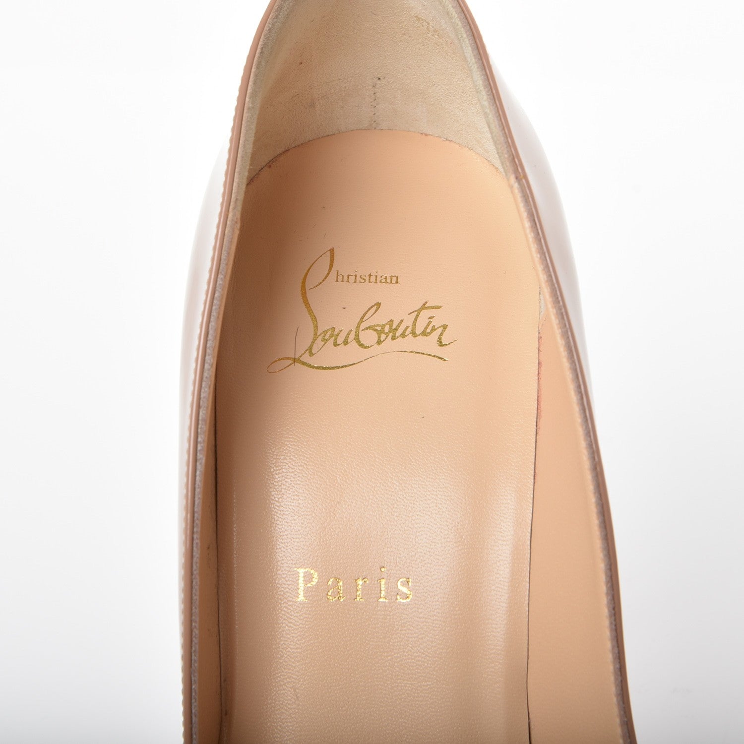 Christian Louboutin Patent Merci Allen 100 Pumps 39.5 Nude 7 of 8