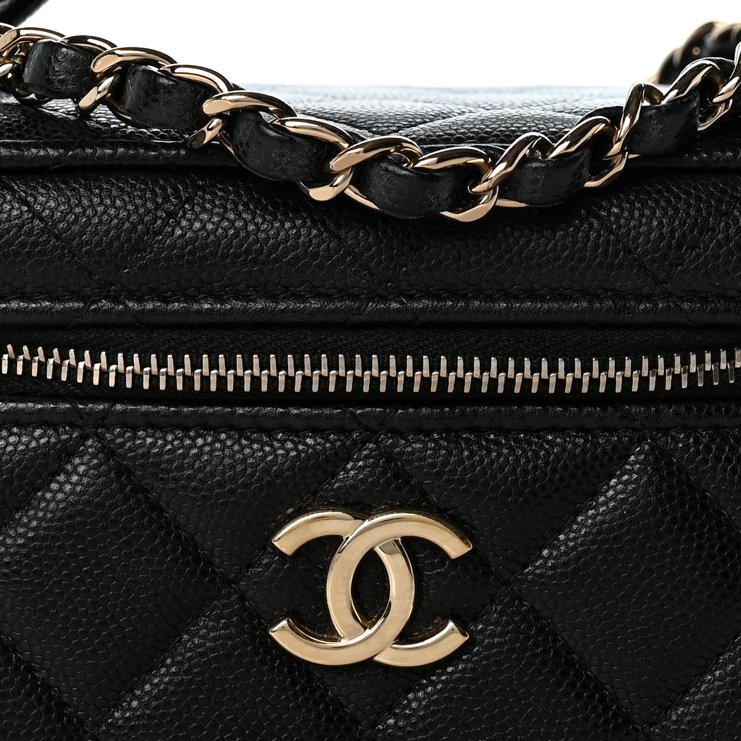 Chanel Caviar Quilted Small CC Vanity Case Black 8 of 12