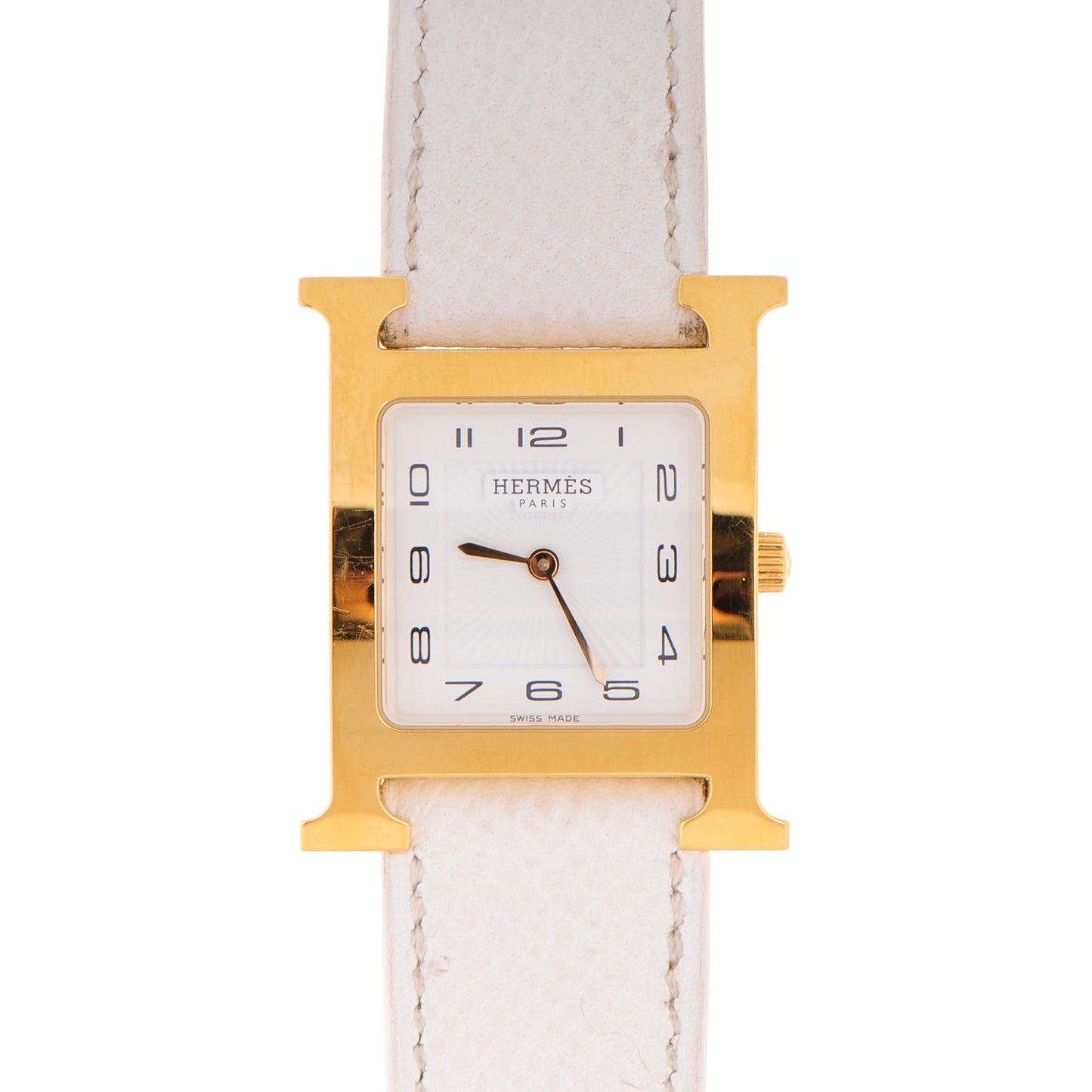 Stainless Steel Epsom 26mm Heure H Hour Quartz Watch Blanc