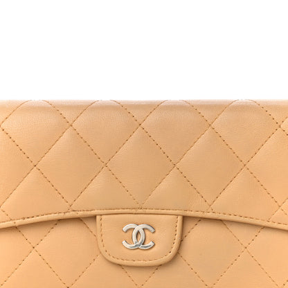 Chanel Lambskin Quilted Large Flap Wallet Beige 9 of 28