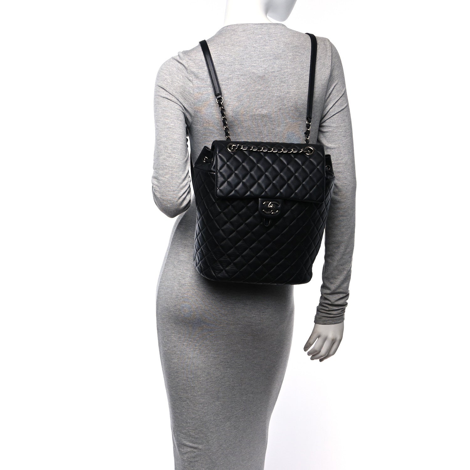 Chanel Lambskin Quilted Large Urban Spirit Backpack Black 2 of 10