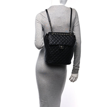 Chanel Lambskin Quilted Large Urban Spirit Backpack Black 2 of 10