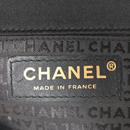 Chanel Satin Chocolate Bar Quilted Camellia Rectangular Mini Flap Black 6 of 10