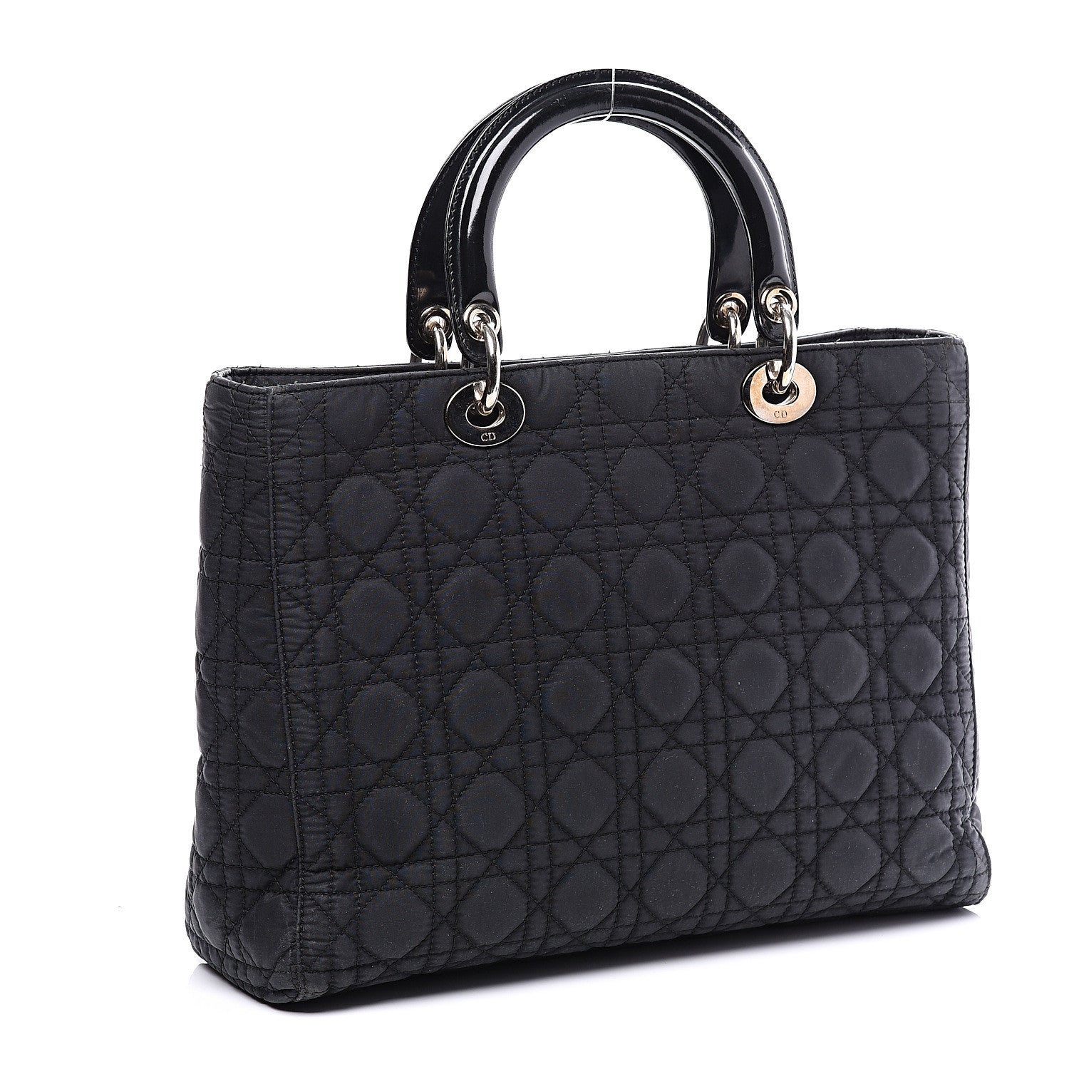 Christian Dior Nylon Cannage Large Lady Dior Black 2 of 12