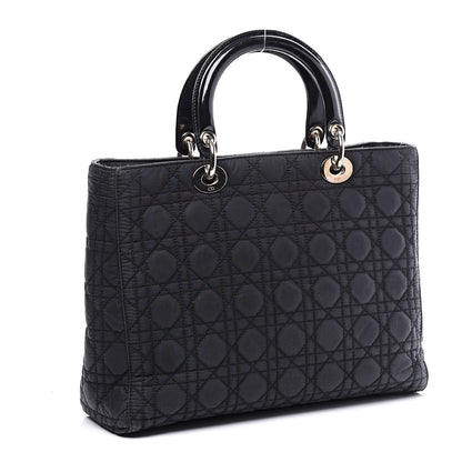 Christian Dior Nylon Cannage Large Lady Dior Black 2 of 12