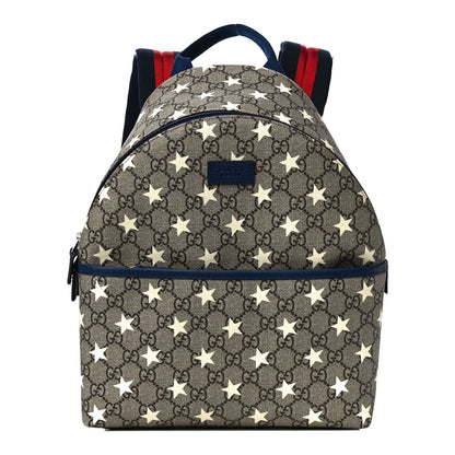 Gucci GG Supreme Monogram Stars Childrens Backpack Beige Ebony Yellow Royal 1 of 12