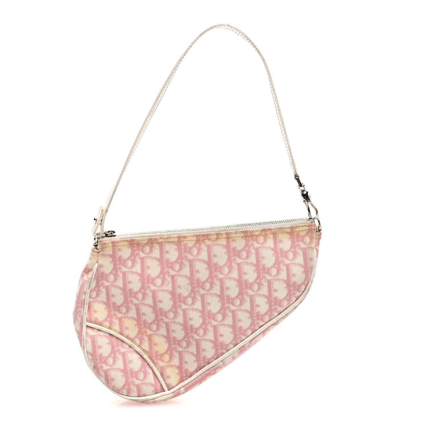 Christian Dior Monogram Mini Saddle Pochette Pink 1 of 13