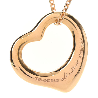 Tiffany 18K Rose Gold 16mm Elsa Peretti Open Heart Pendant Necklace 4 of 9
