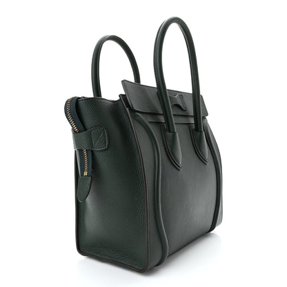 Celine Drummed Calfskin Micro Luggage Amazone 2 of 10