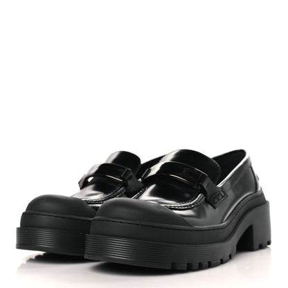 Christian Dior Brushed Calfskin Dior Code Lug Sole Platform 35mm Loafers 39.5 Black 3 of 8