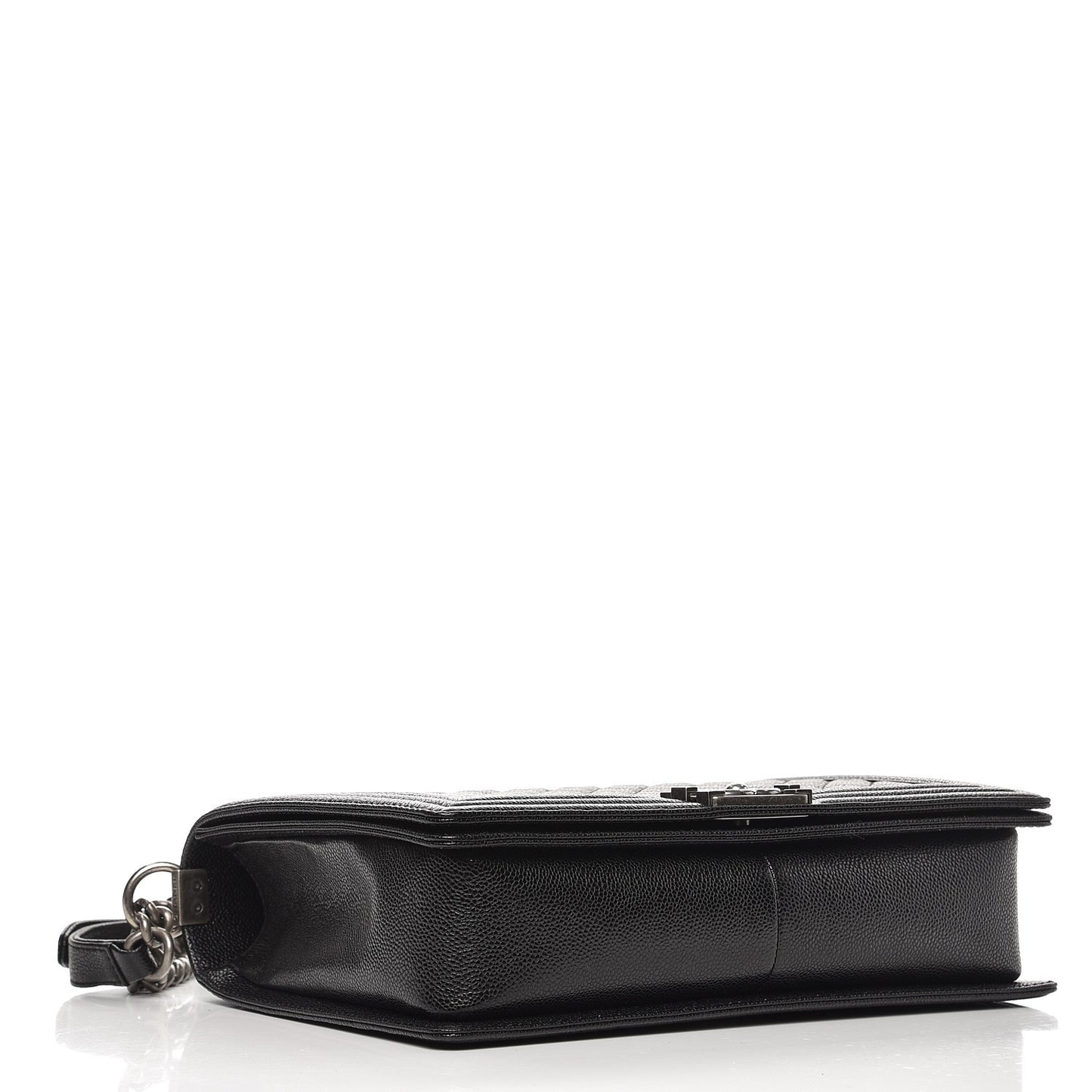 Caviar Quilted Large Boy Flap Black