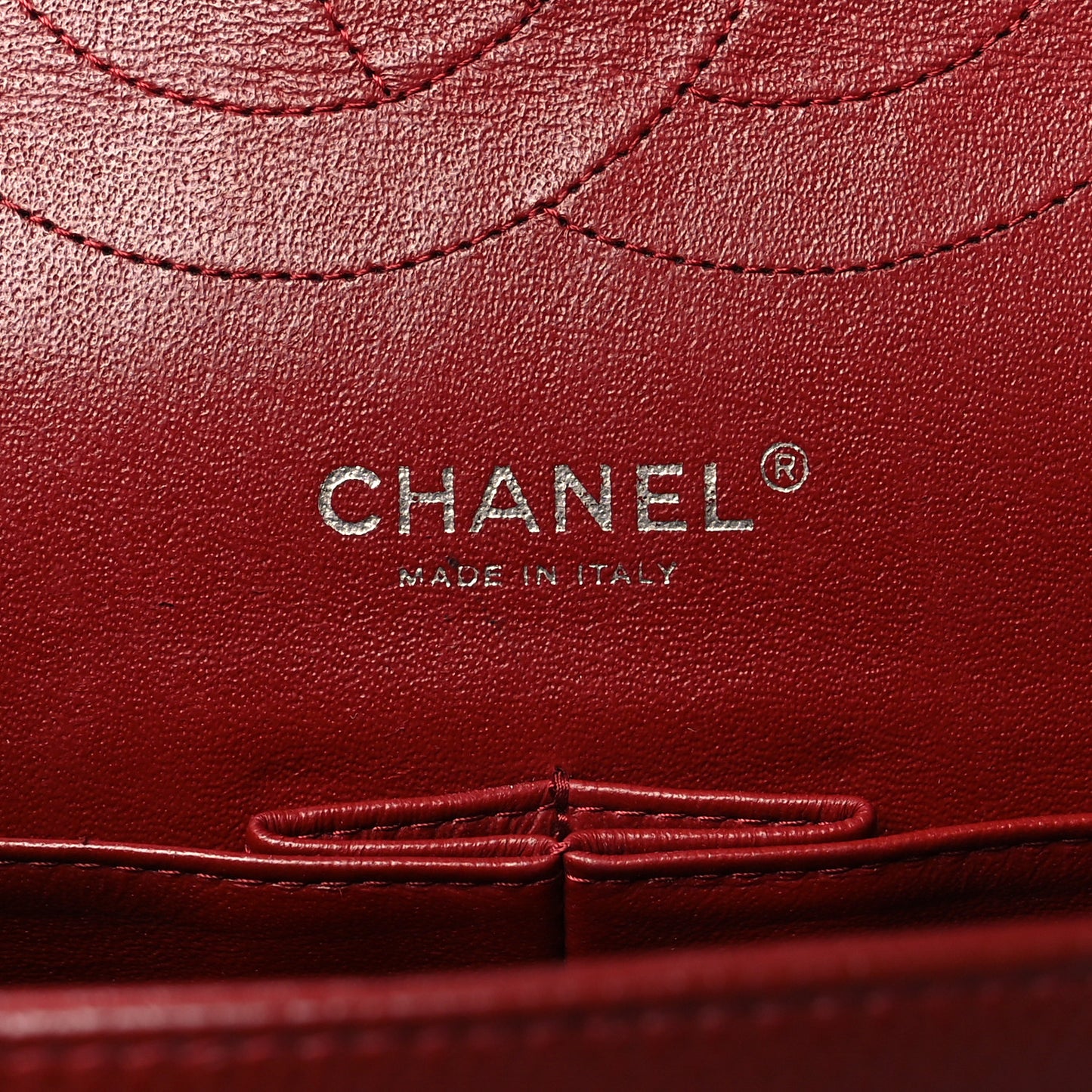 Caviar Quilted Jumbo Double Flap Dark Red