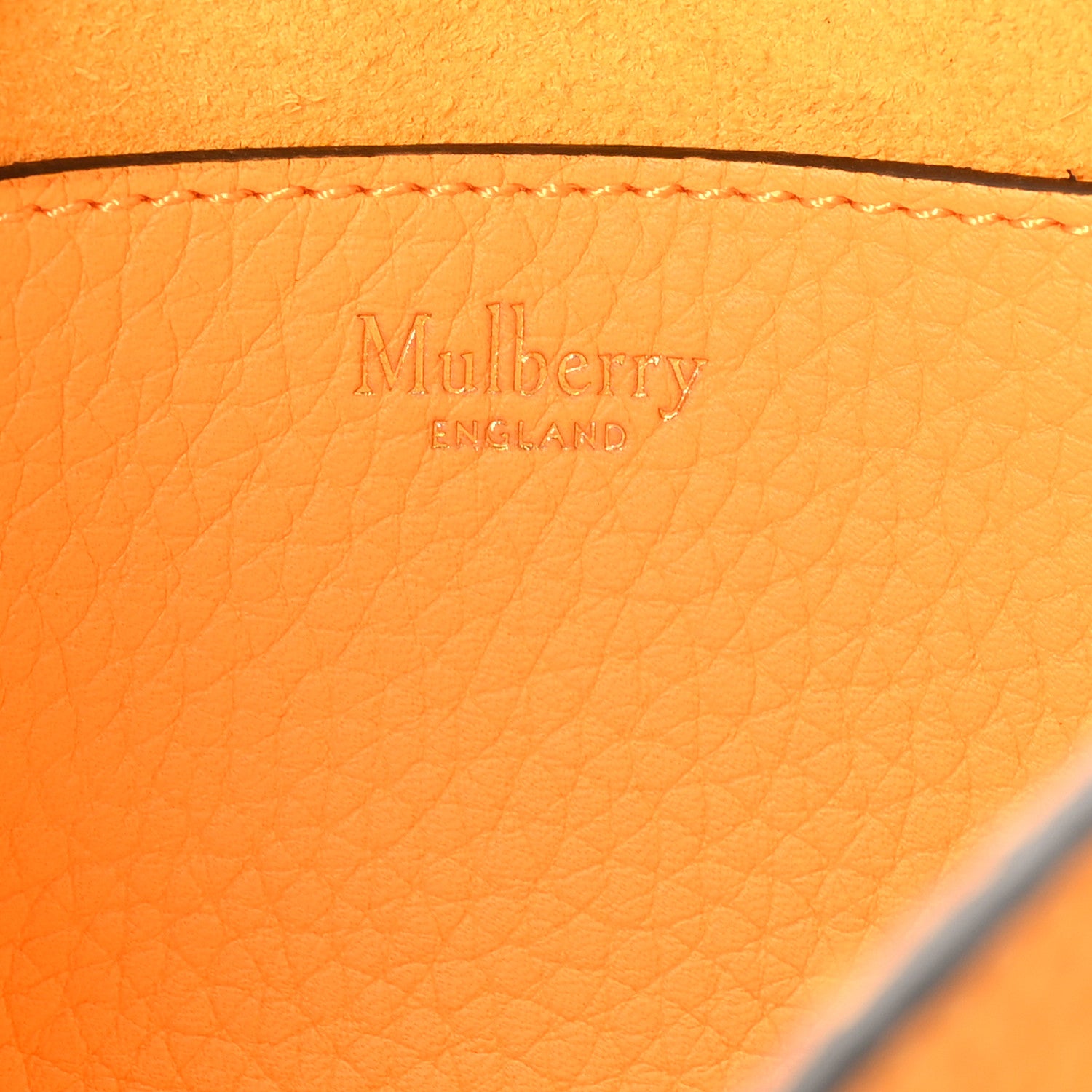 Mulberry Small Classic Grain Calfskin Small Lily Flap Deep Amber 6 of 9
