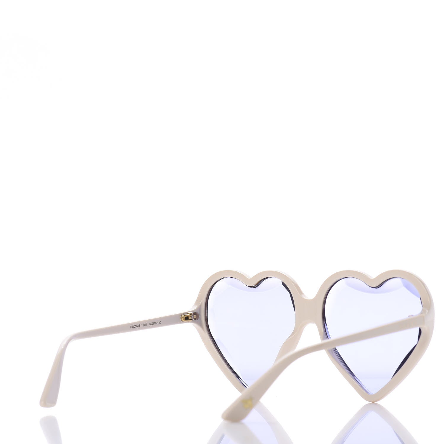 Gucci Hollywood Forever Heart Sunglasses GG0360S White 5 of 7