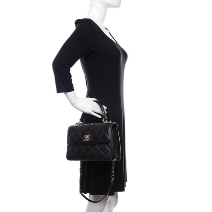 Chanel Lambskin Quilted Small Trendy CC Dual Handle Flap Bag Black 3 of 15