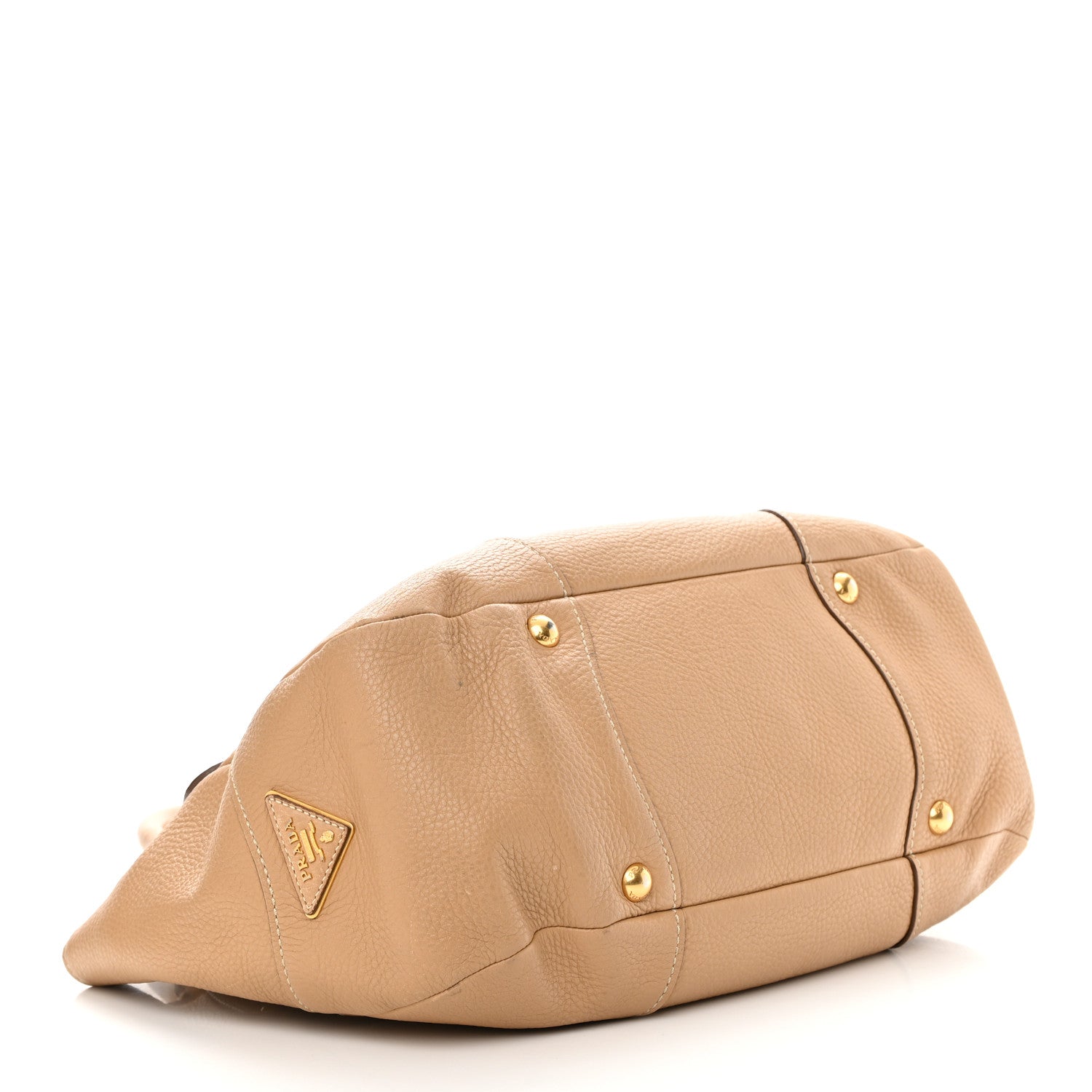 Prada Vitello Daino Pushlock Tote Sughero 3 of 23