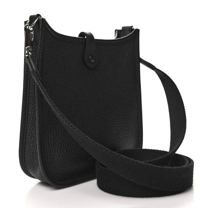 Hermes Taurillon Clemence Evelyne TPM Black 3 of 11