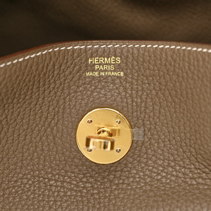 Hermes Taurillon Clemence Lindy 30 Etoupe 6 of 11