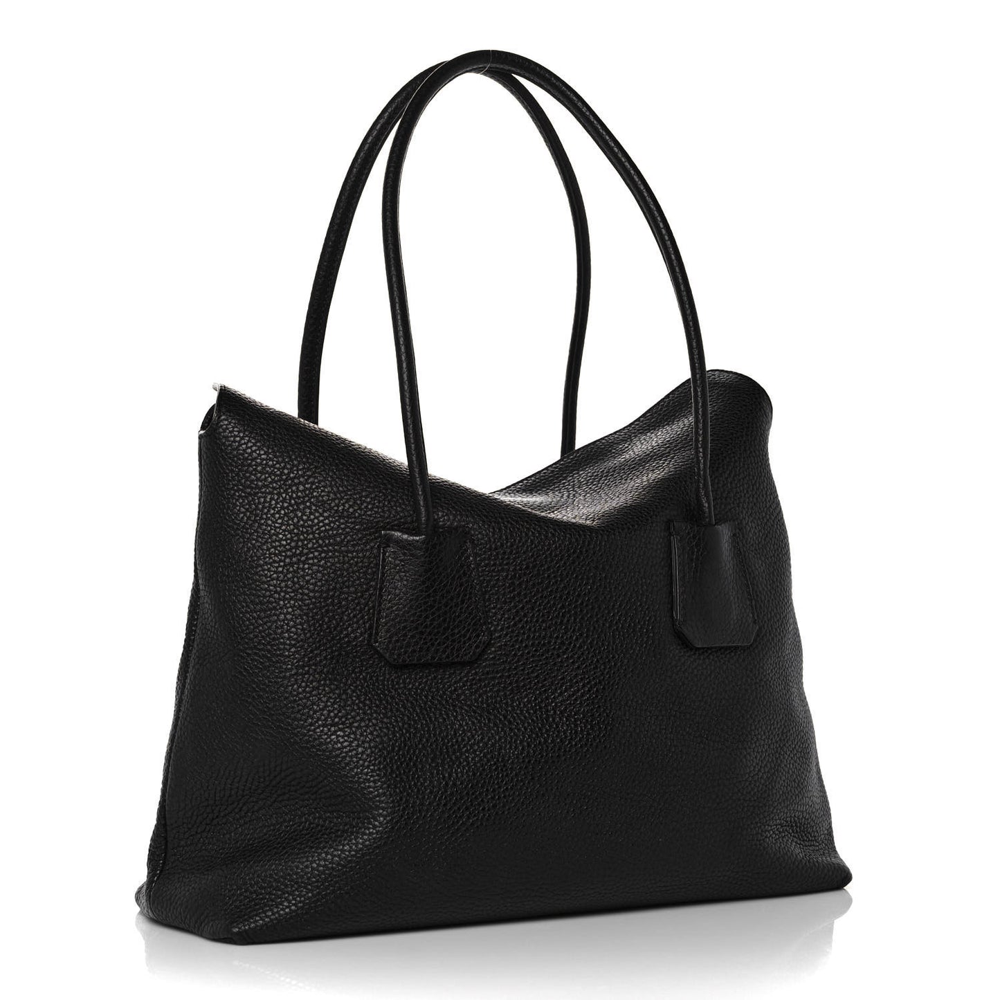 London Grainy Calfskin Medium Baynard Tote Black
