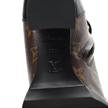 Louis Vuitton Patent Calfskin Monogram Star Trail Ankle Boots 38.5 Black 6 of 8