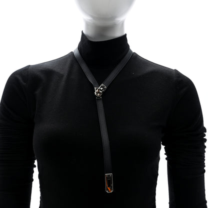 Hermes Swift Kelly Lariat Necklace Black 2 of 6