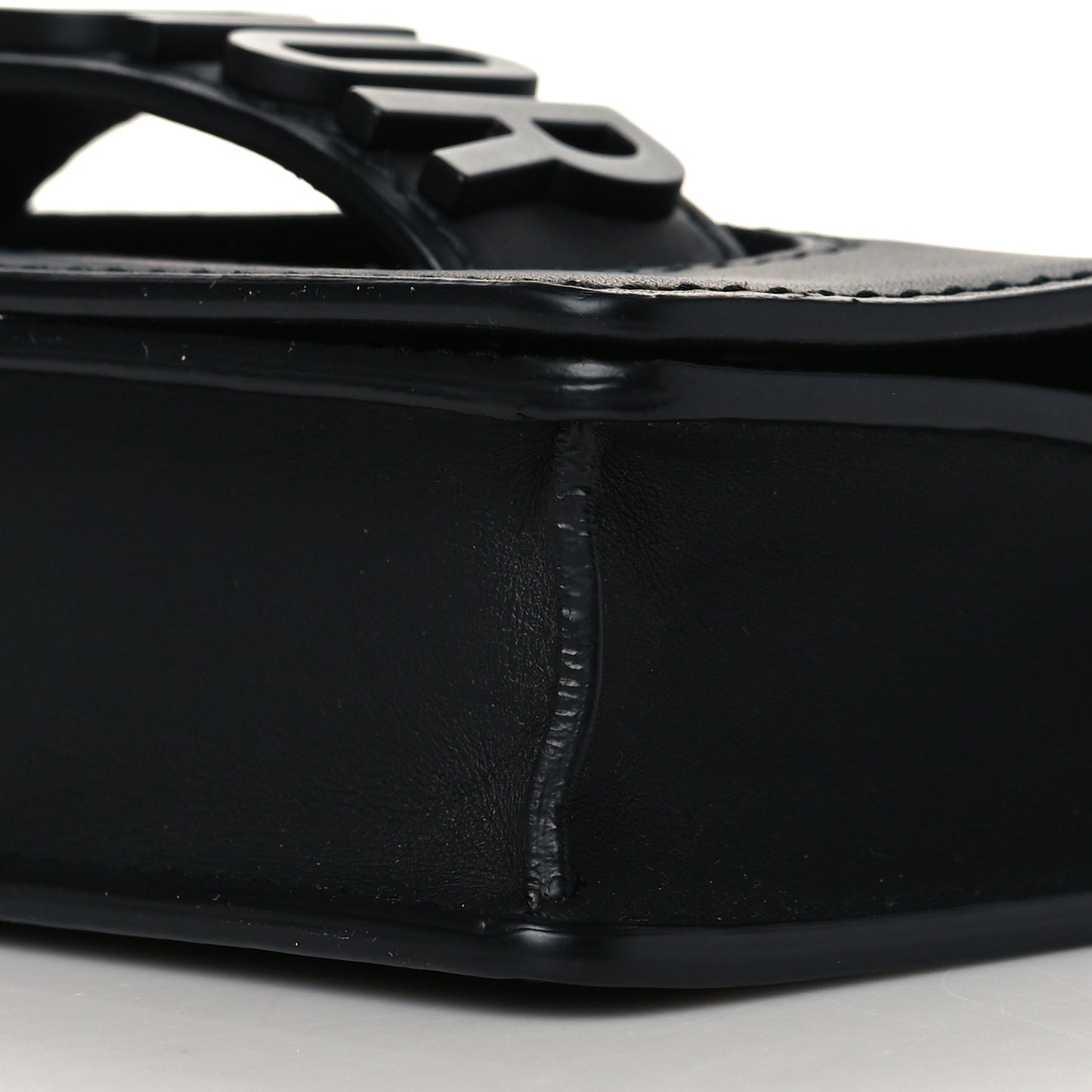 Ultra Matte Calfskin Mini J'Adior Chain Flap Bag Black