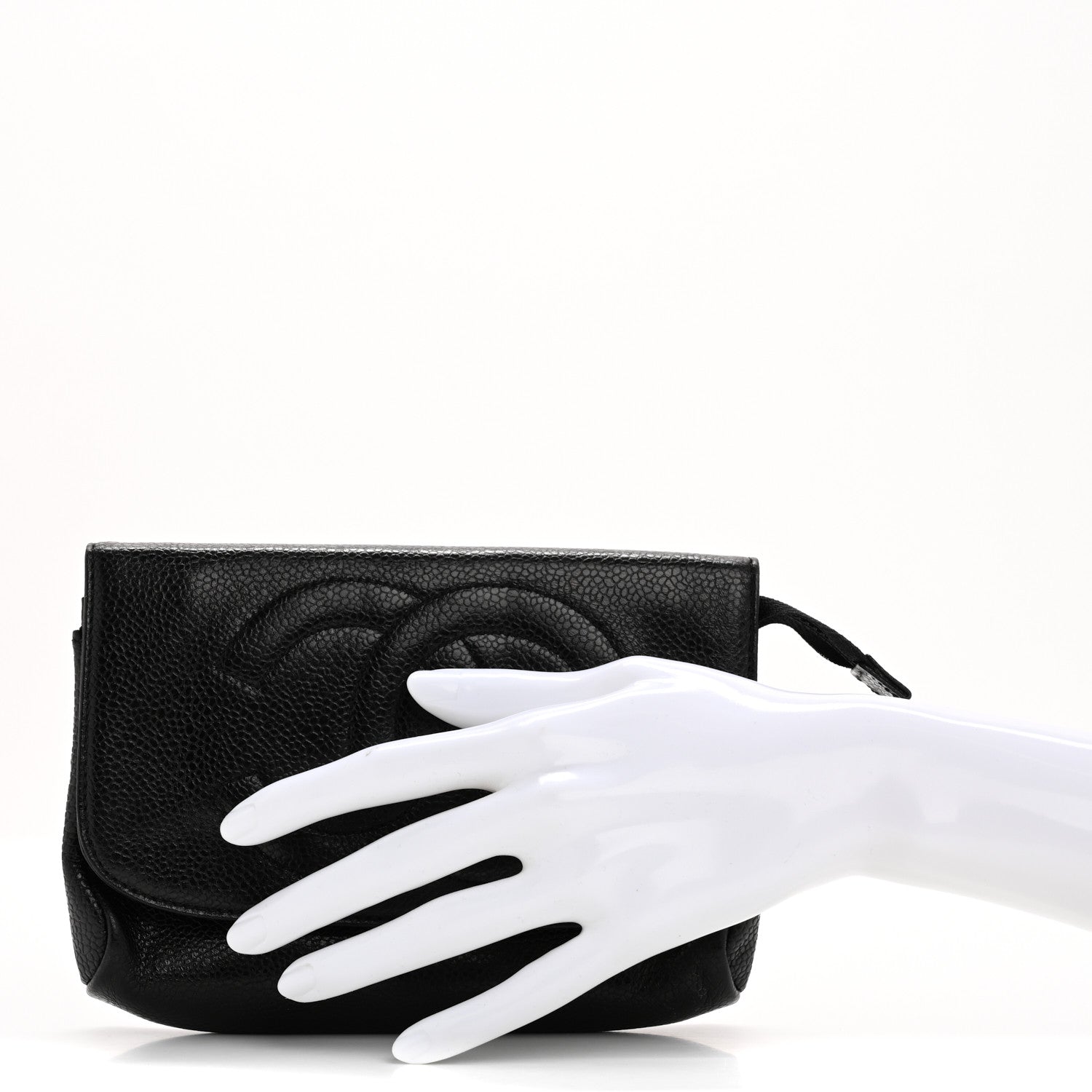 Chanel Caviar Timeless CC Cosmetic Pouch Black 2 of 13