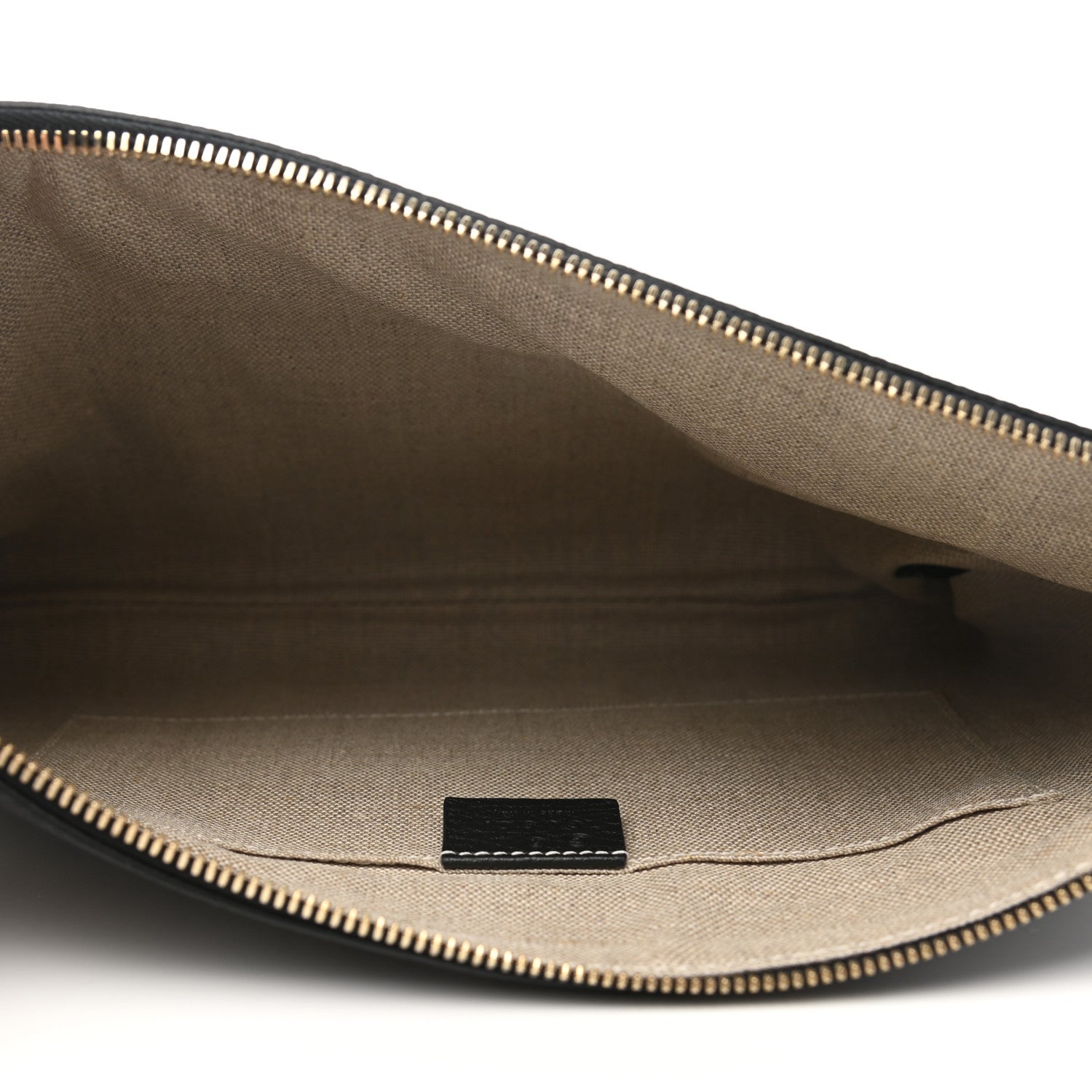 Gucci Pebbled Calfskin Large Bamboo Clutch Black 5 of 7