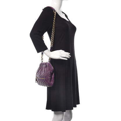 Marc Jacobs Calfskin Quilted Stardust Shoulder Bag Purple 2 of 18