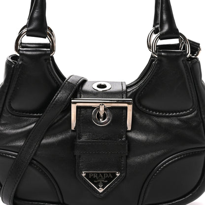 Prada Nappa Soft Padded Re-Edition 2002 Moon Bag Black 7 of 9