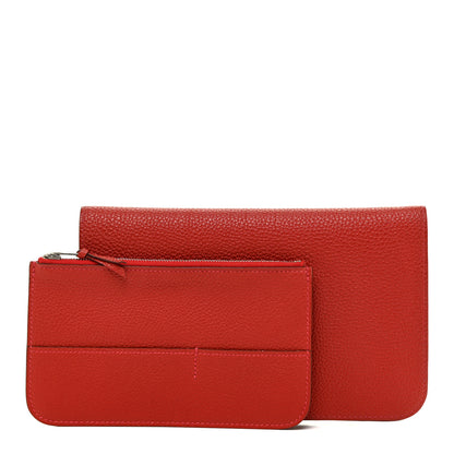 Hermes Togo Dogon Duo Wallet Rouge Casaque 2 of 14