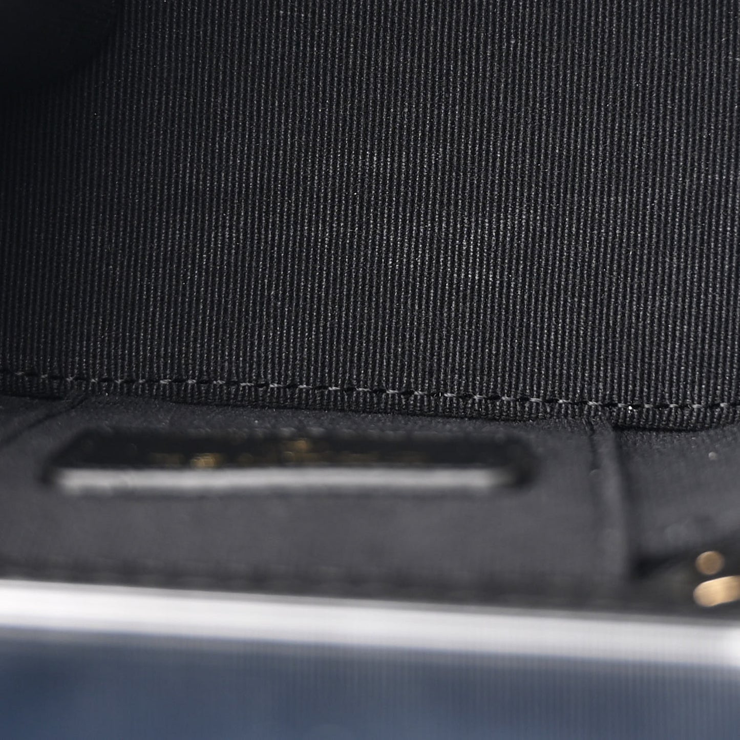 Caviar Quilted Mini Vanity Case With Chain Black