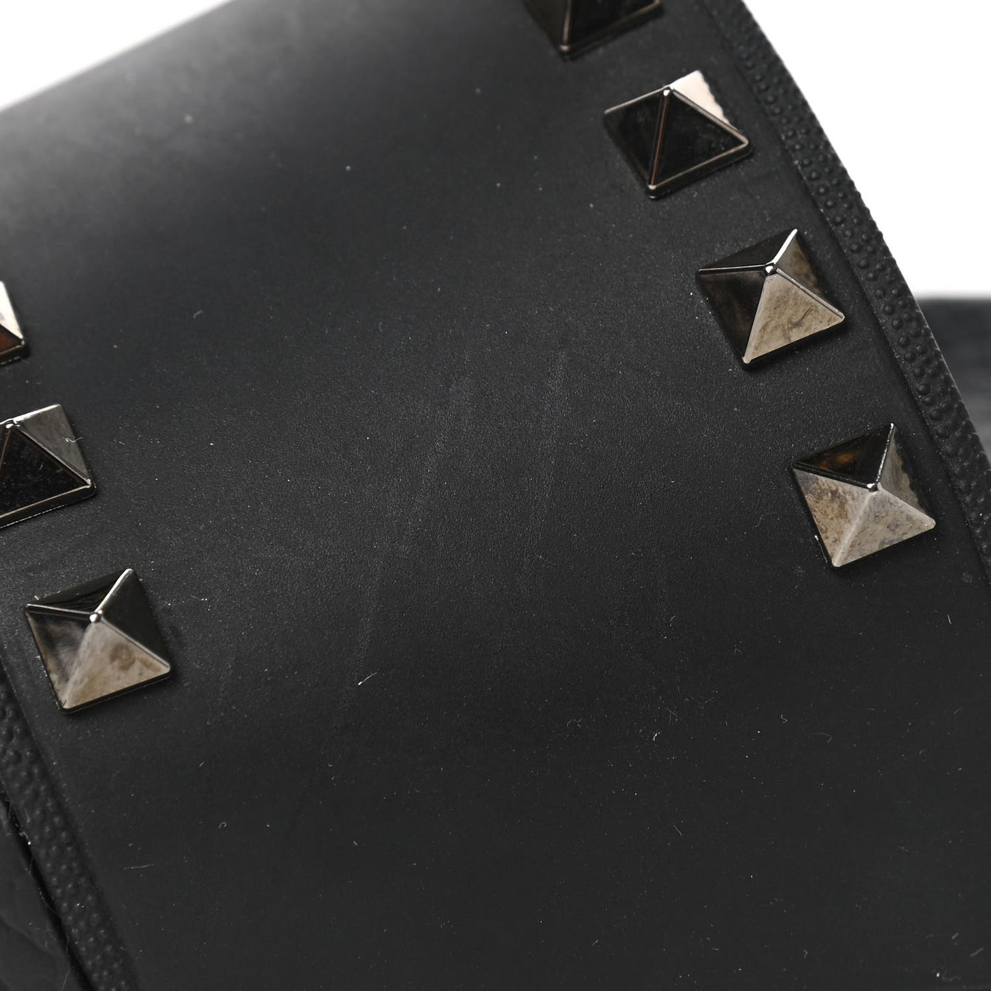 Rubber Rockstud Slide Sandals 38 Black