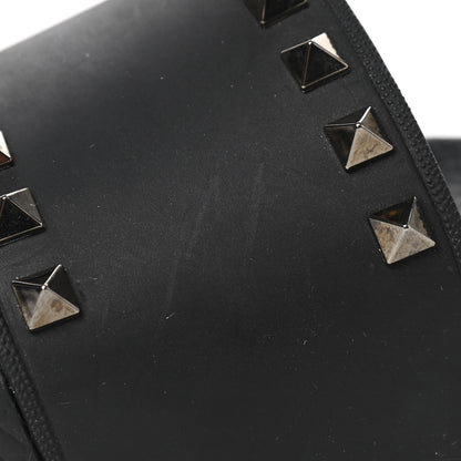 Valentino Garavani Rubber Rockstud Slide Sandals 38 Black 8 of 8