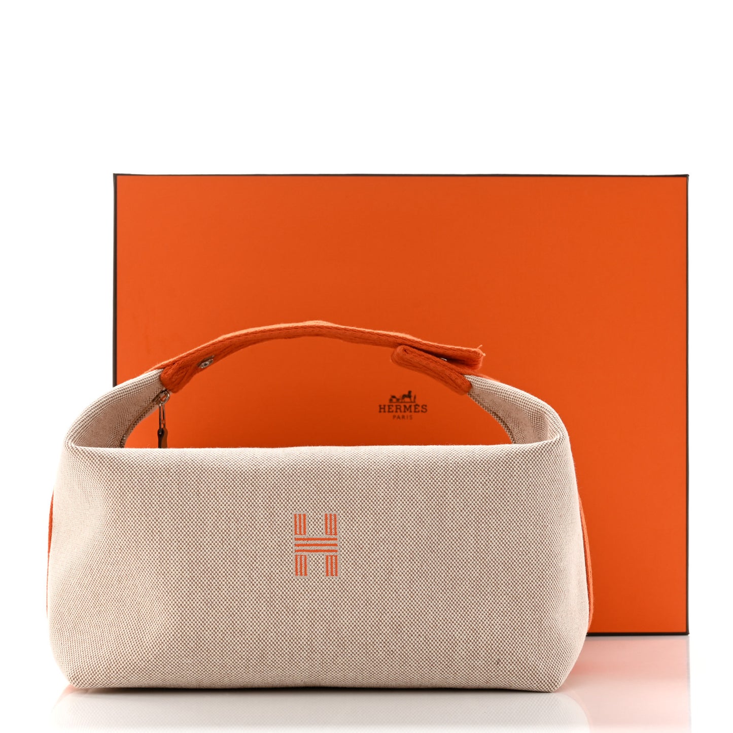 Canvas Large Bride-A-Brac Pouch Natural Orange