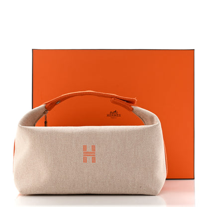 Hermes Canvas Large Bride-A-Brac Pouch Natural Orange 8 of 8