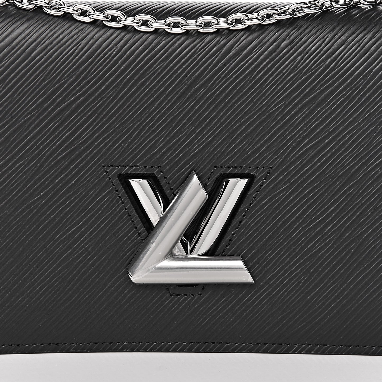 Epi Twist Belt Chain Wallet Black
