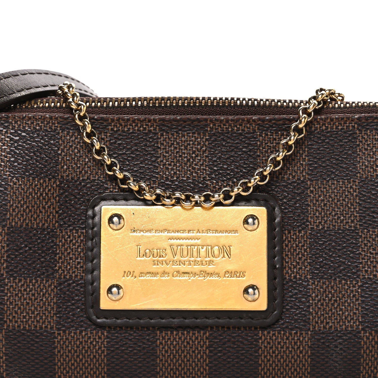 Louis Vuitton Damier Ebene Eva Clutch 9 of 13