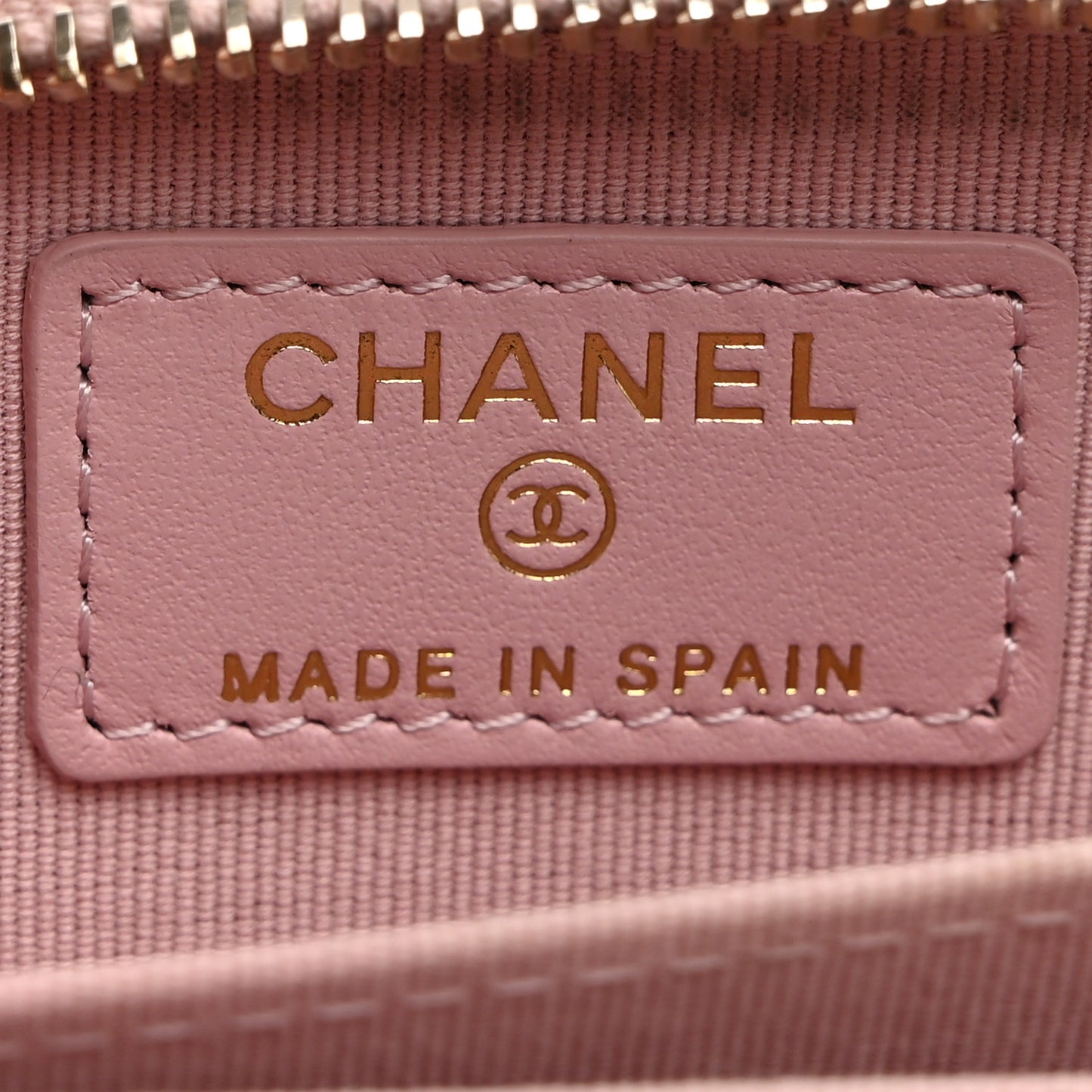 Caviar Quilted Zip Coin Purse Light Pink