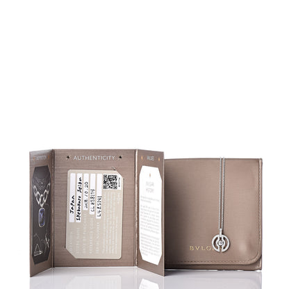Bulgari 18K White Gold Diamond Parentesi Pendant Necklace 7 of 7
